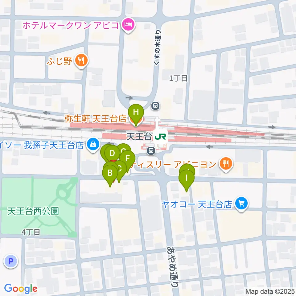 オールディスプレイ・ハコ周辺のファミレス・ファーストフード一覧地図