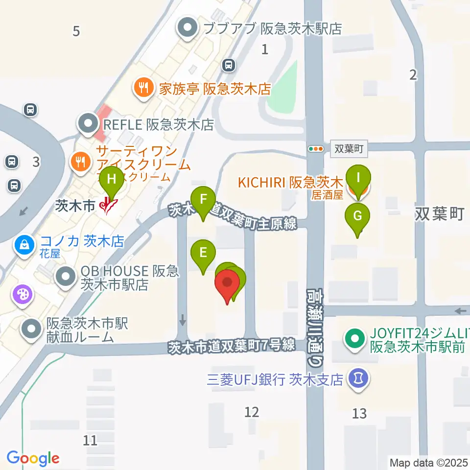 D-studio周辺のファミレス・ファーストフード一覧地図