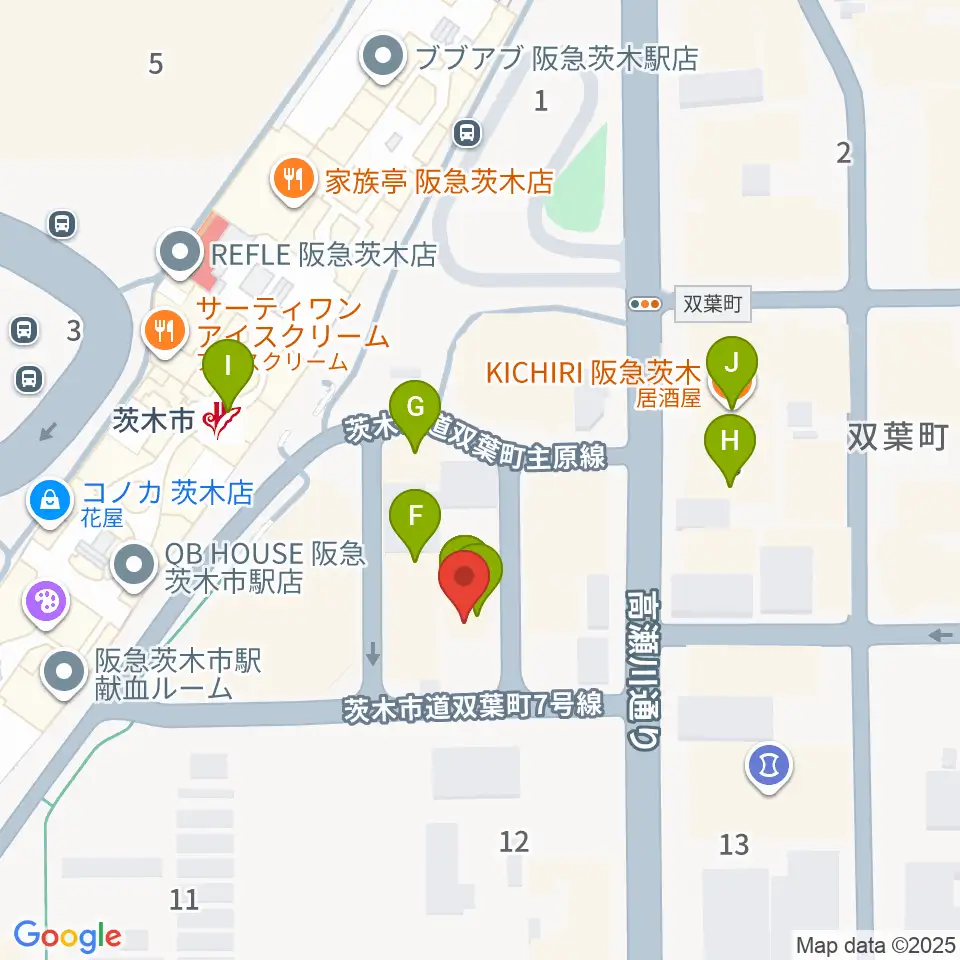 D-studio周辺のファミレス・ファーストフード一覧地図