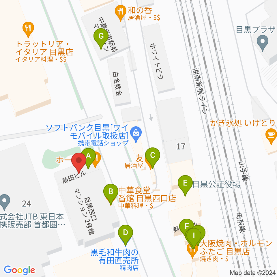 弦楽器専門店シレーナ周辺のファミレス・ファーストフード一覧地図