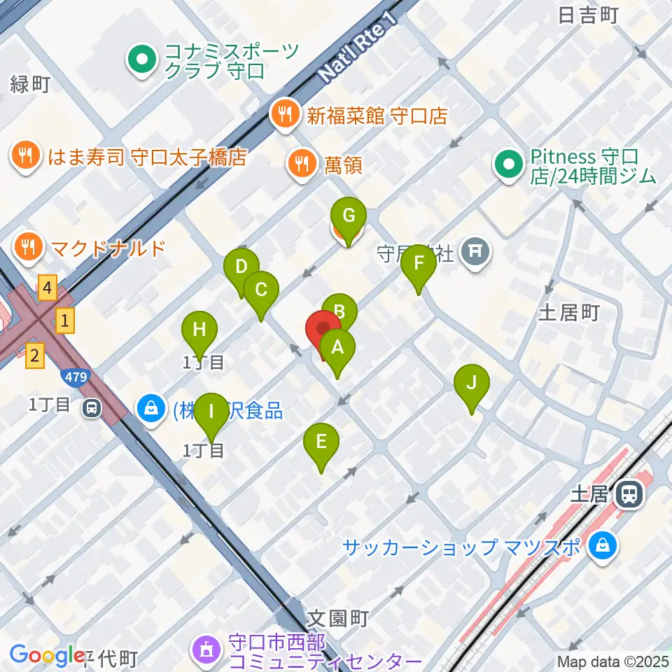 Studio Orque周辺のファミレス・ファーストフード一覧地図