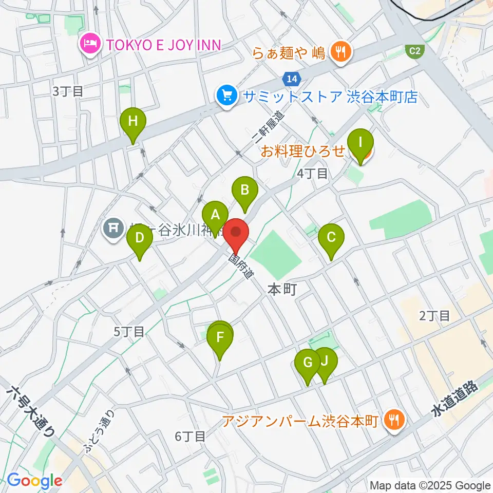 ライズワン周辺のファミレス・ファーストフード一覧地図