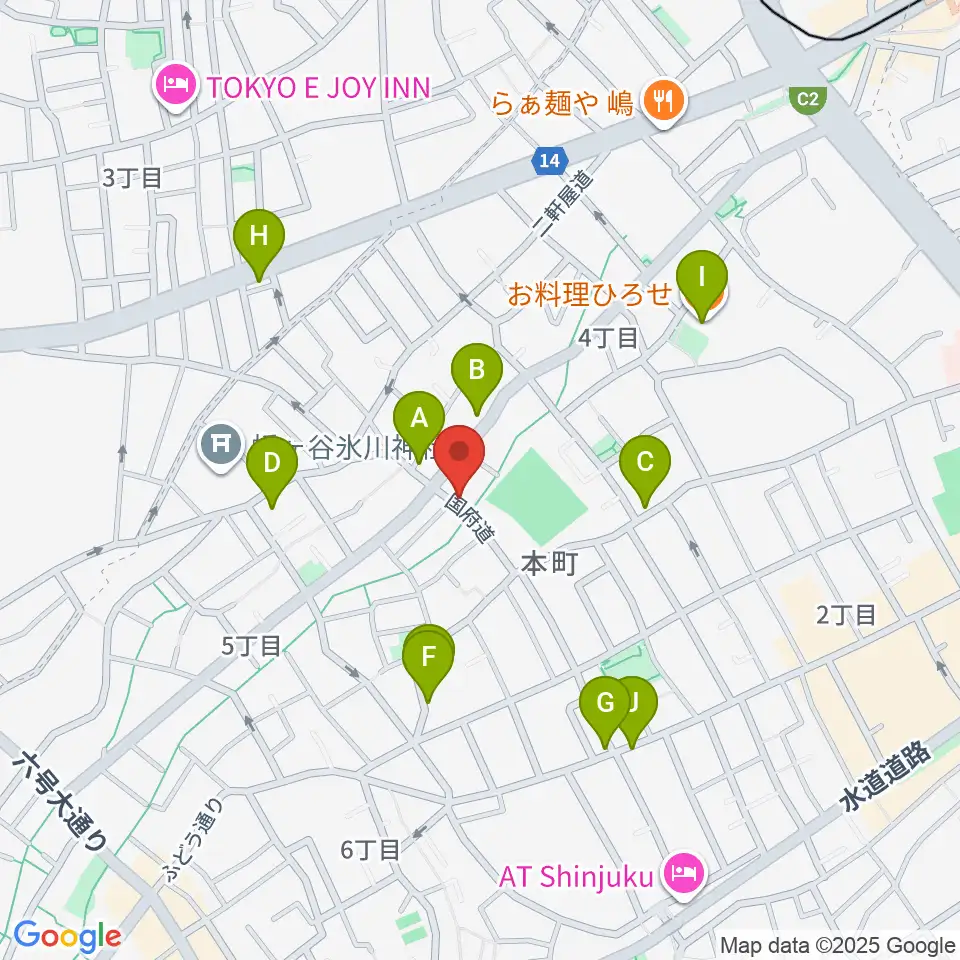 ライズワン周辺のファミレス・ファーストフード一覧地図