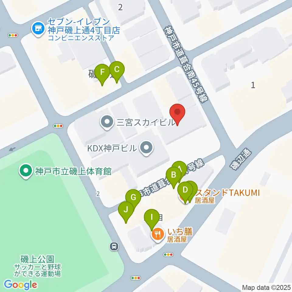 ケイステイション周辺のファミレス・ファーストフード一覧地図