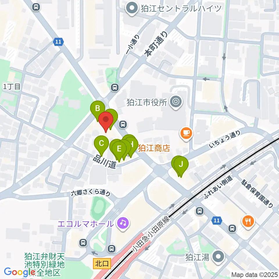 狛江add9th周辺のファミレス・ファーストフード一覧地図