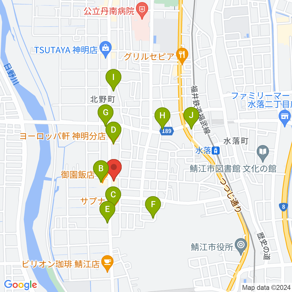 moduul モジュール周辺のファミレス・ファーストフード一覧地図