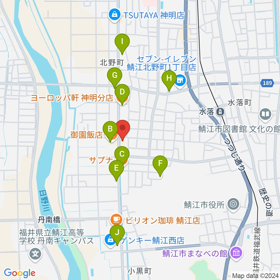 moduul モジュール周辺のファミレス・ファーストフード一覧地図