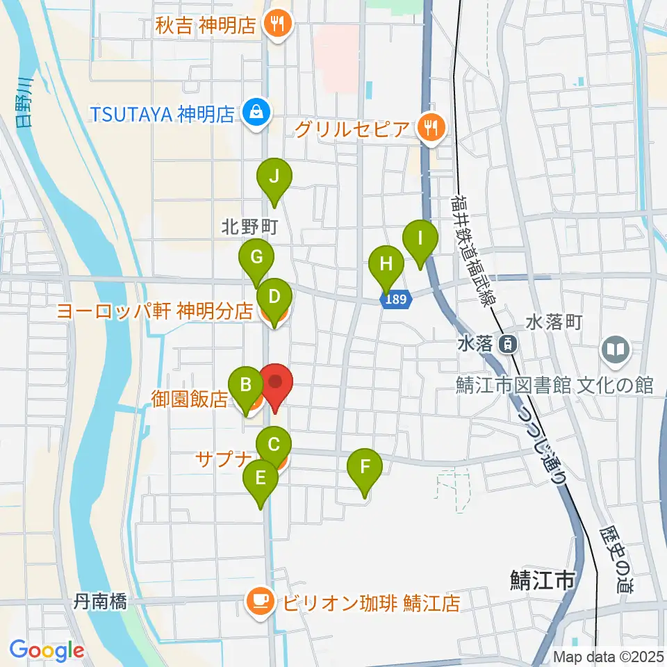 moduul モジュール周辺のファミレス・ファーストフード一覧地図