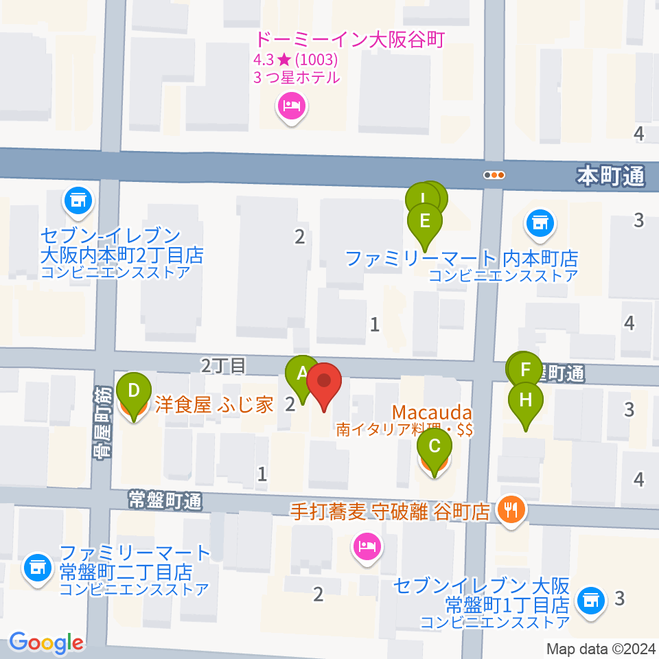 Hit Studio TANIYON周辺のファミレス・ファーストフード一覧地図