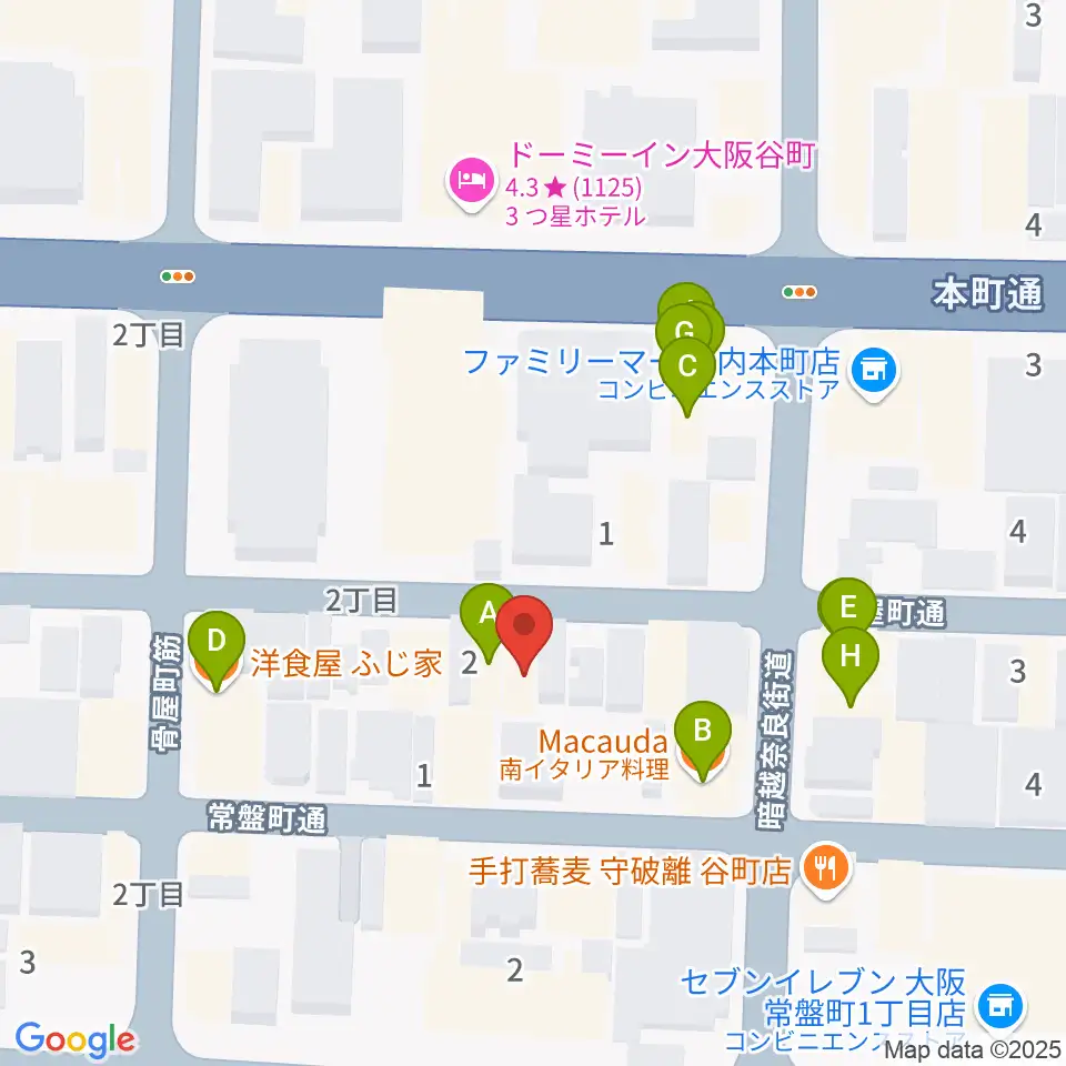 Hit Studio TANIYON周辺のファミレス・ファーストフード一覧地図