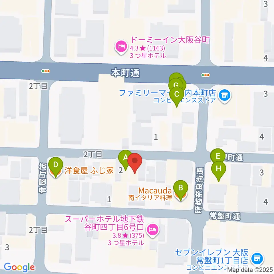 Hit Studio TANIYON周辺のファミレス・ファーストフード一覧地図