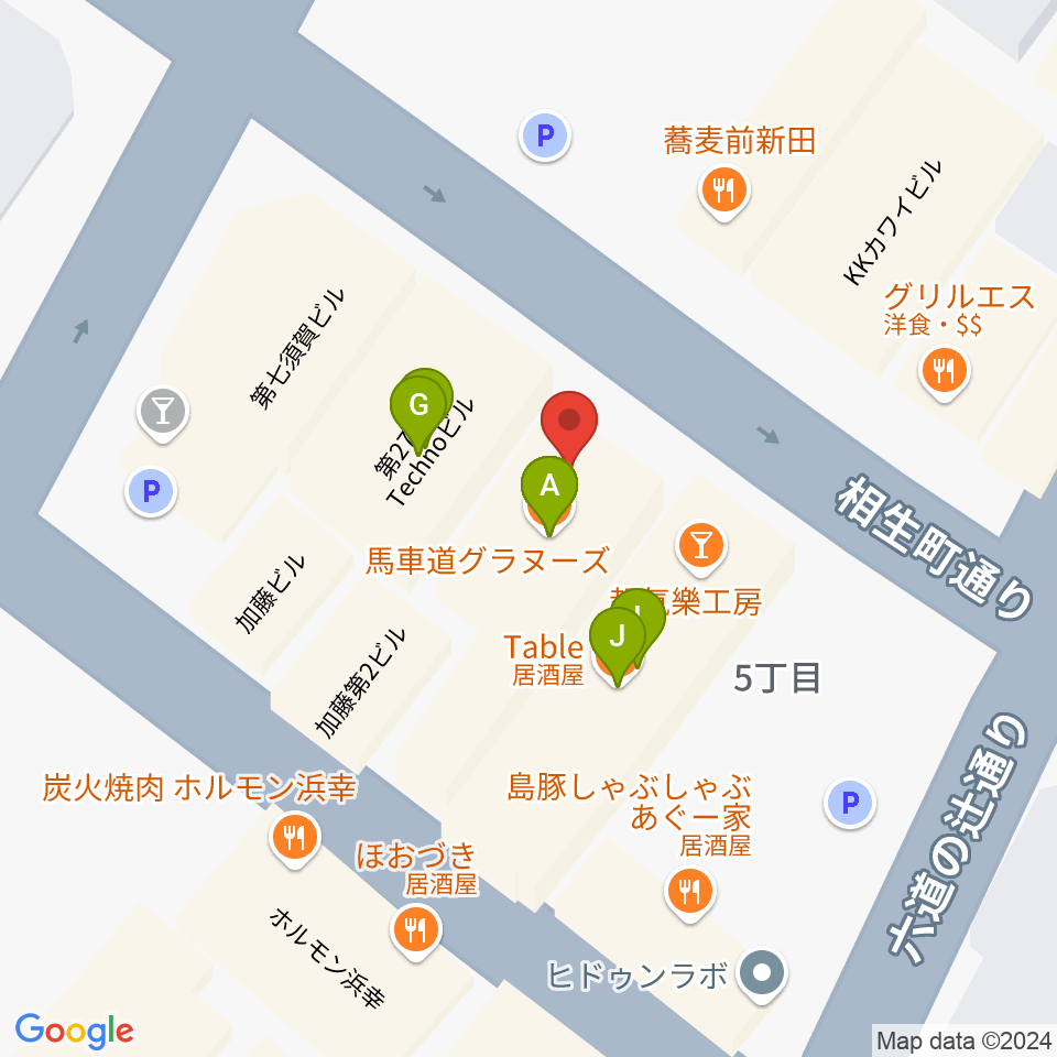 上町63周辺のファミレス・ファーストフード一覧地図