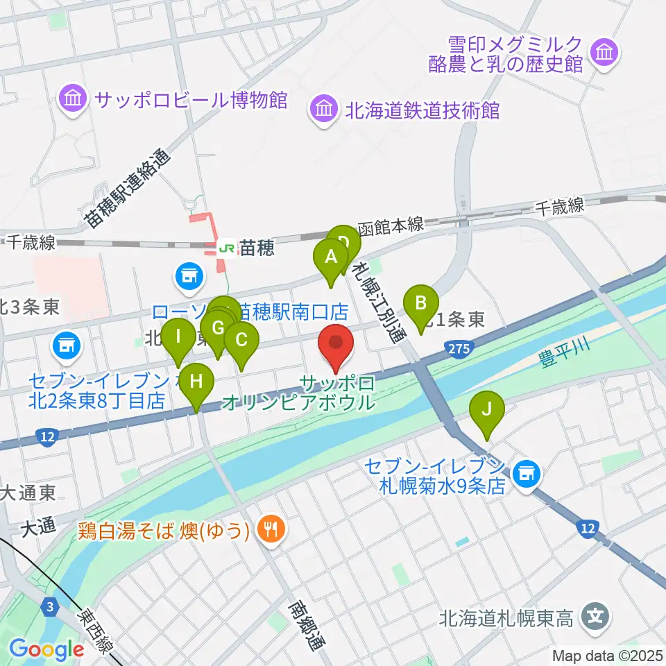 スタジオマグナム周辺のファミレス・ファーストフード一覧地図