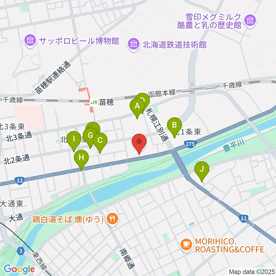 スタジオマグナム周辺のファミレス・ファーストフード一覧地図
