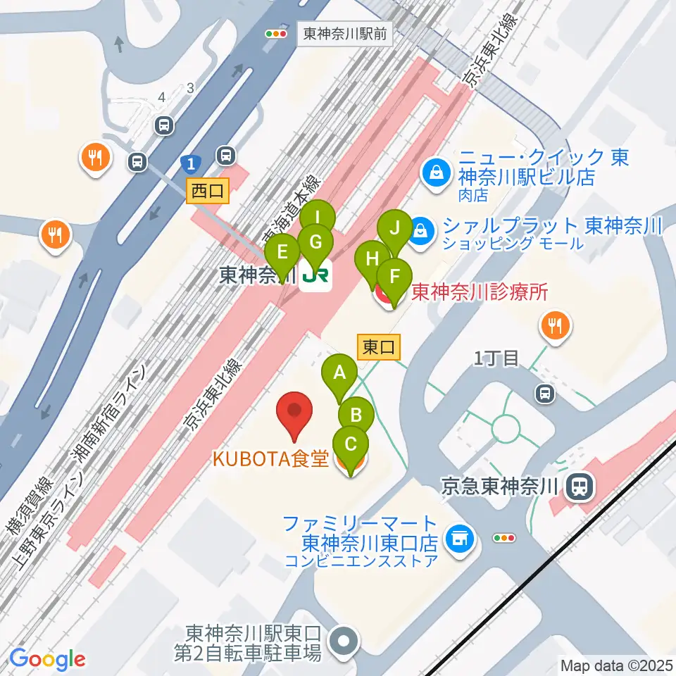 かなっくホール周辺のファミレス・ファーストフード一覧地図