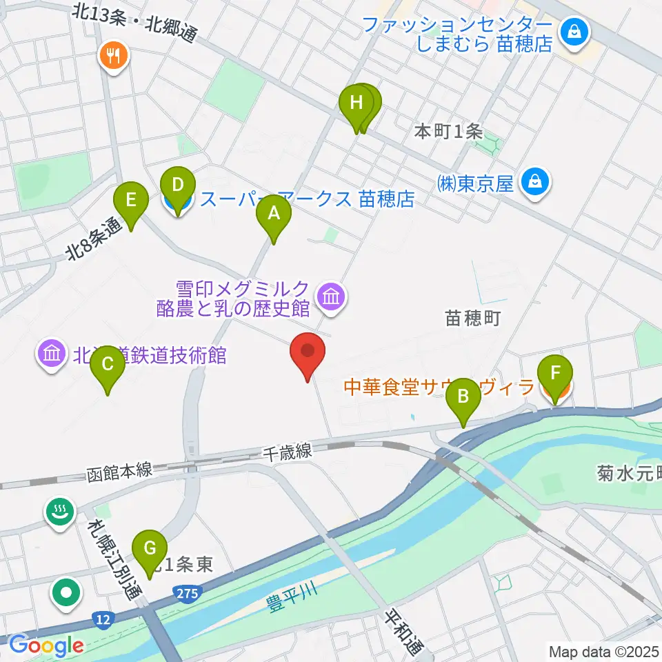 スタジオカディス周辺のファミレス・ファーストフード一覧地図