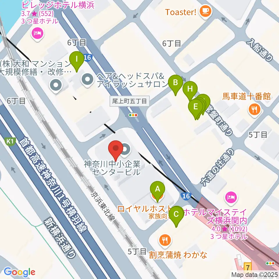 R's TRIBECA周辺のファミレス・ファーストフード一覧地図