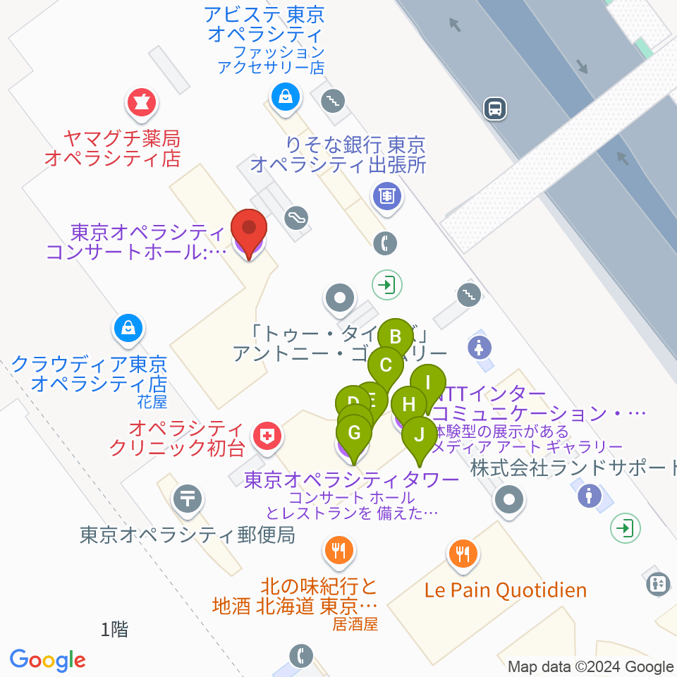 東京オペラシティ周辺のファミレス・ファーストフード一覧地図