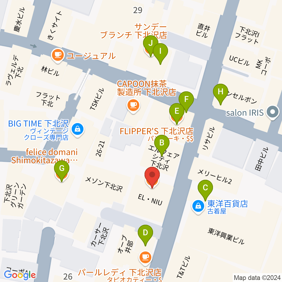 コムカフェ音倉周辺のファミレス・ファーストフード一覧地図