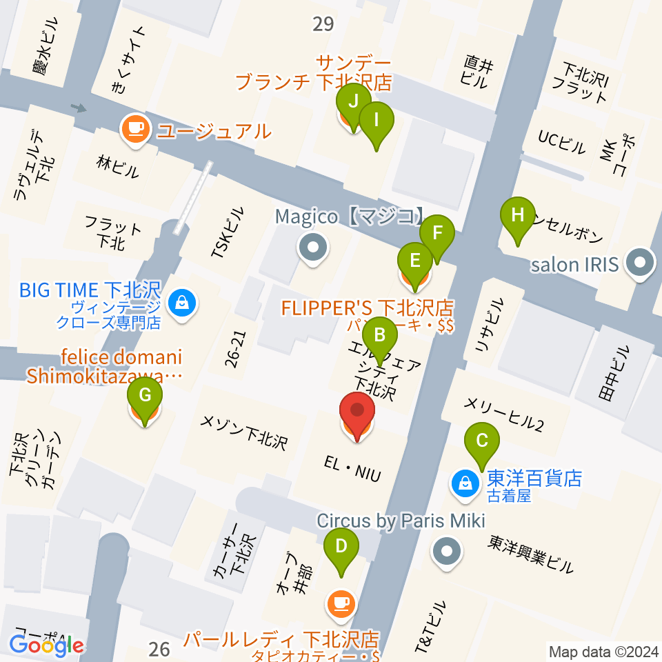 コムカフェ音倉周辺のファミレス・ファーストフード一覧地図