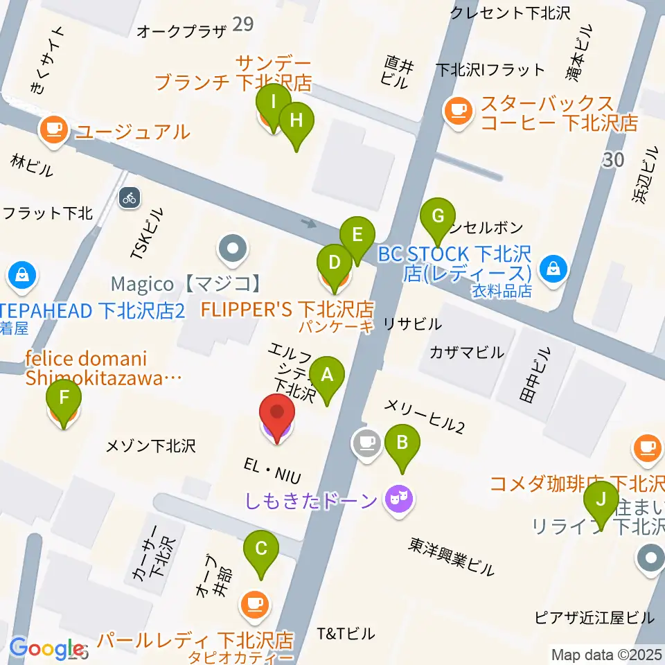 コムカフェ音倉周辺のファミレス・ファーストフード一覧地図