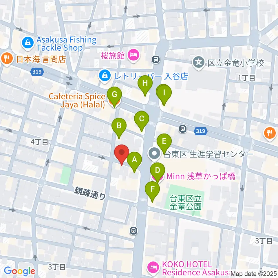 入谷なってるハウス周辺のファミレス・ファーストフード一覧地図