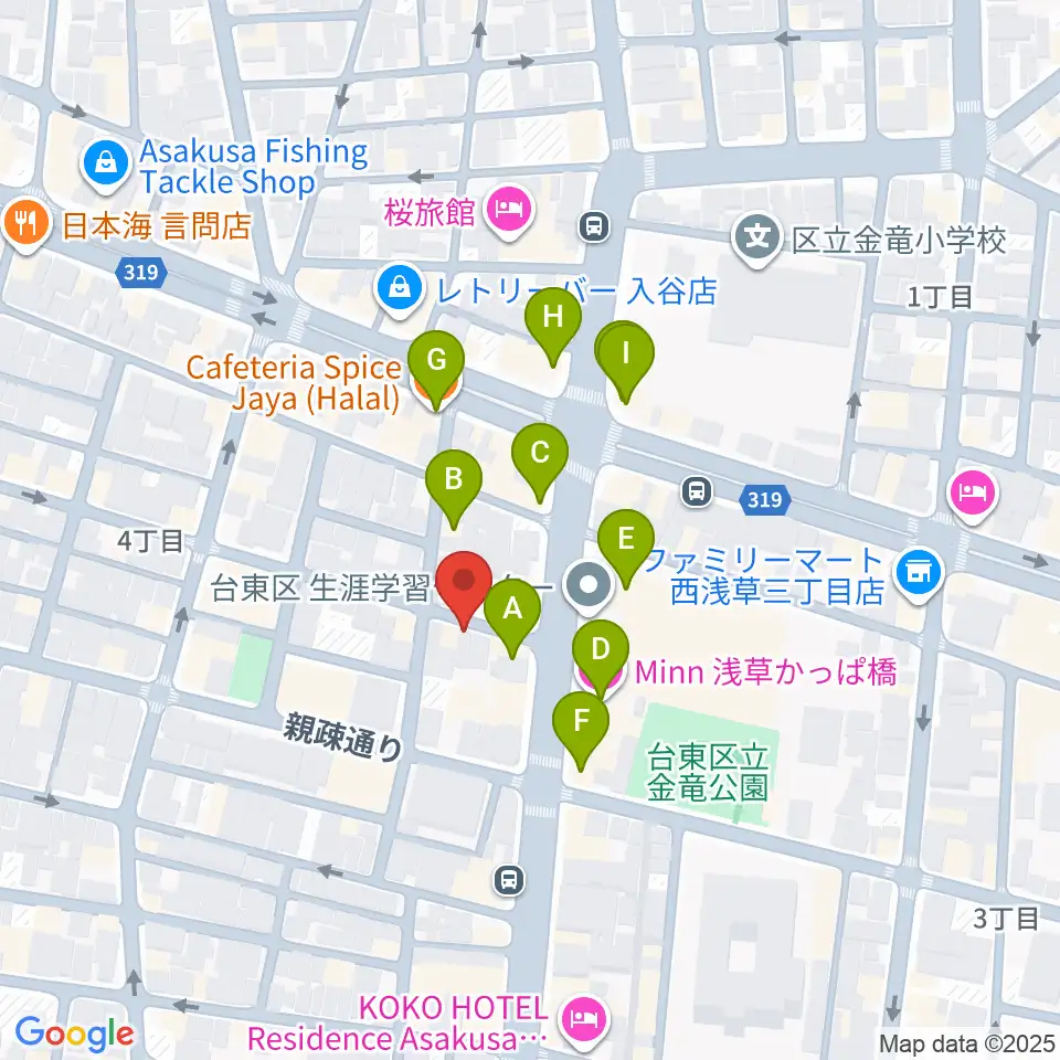 入谷なってるハウス周辺のファミレス・ファーストフード一覧地図
