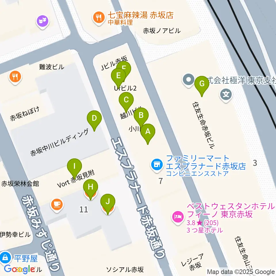 橋の下周辺のファミレス・ファーストフード一覧地図