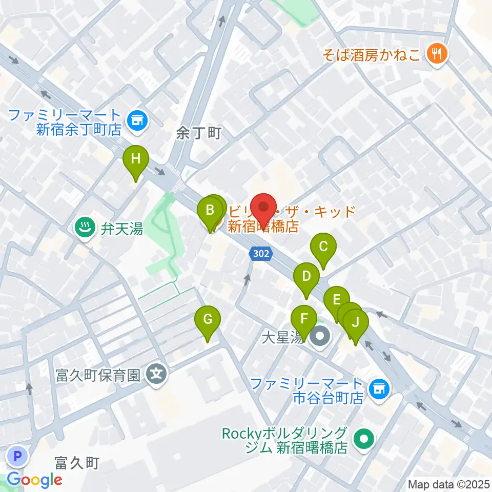 ミュージカルドッグスタジオ周辺のファミレス・ファーストフード一覧地図