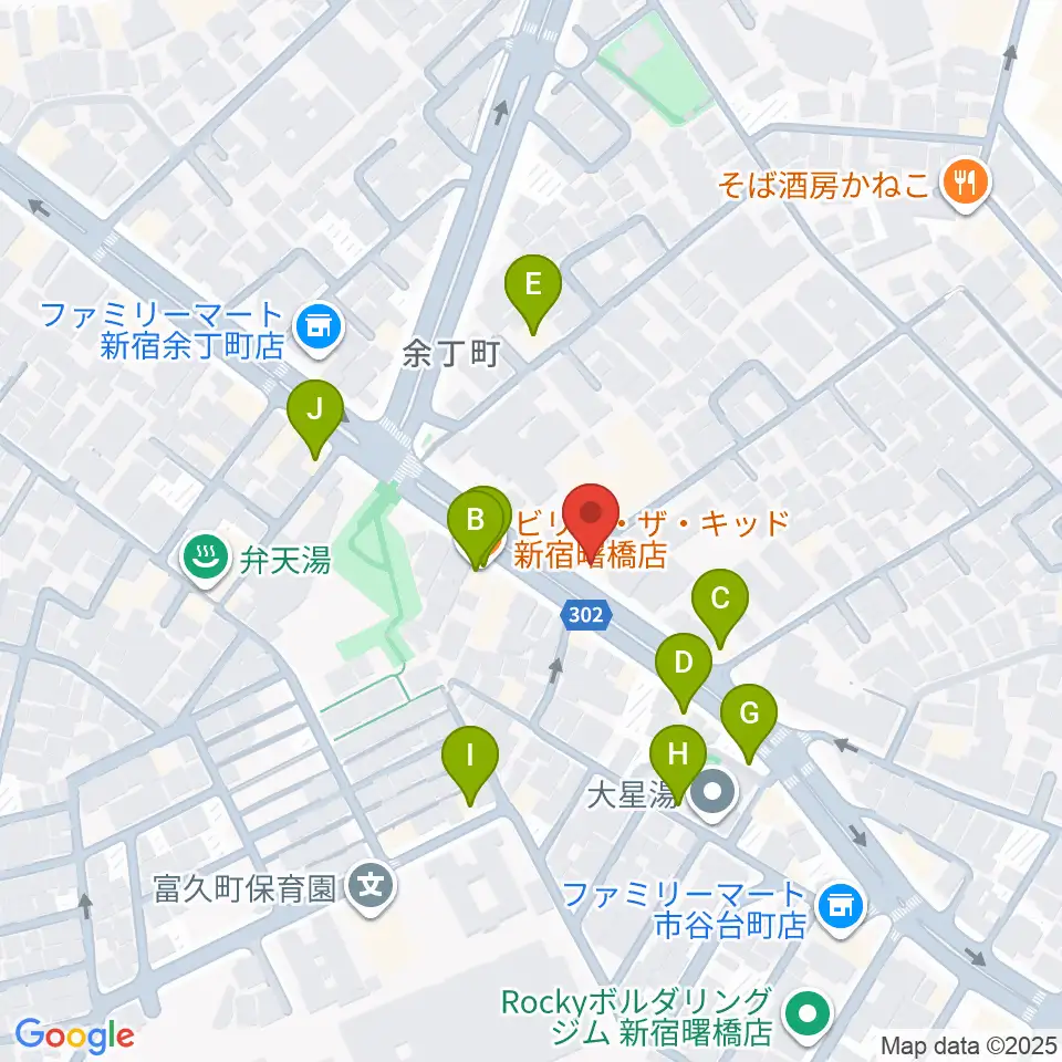 ミュージカルドッグスタジオ周辺のファミレス・ファーストフード一覧地図