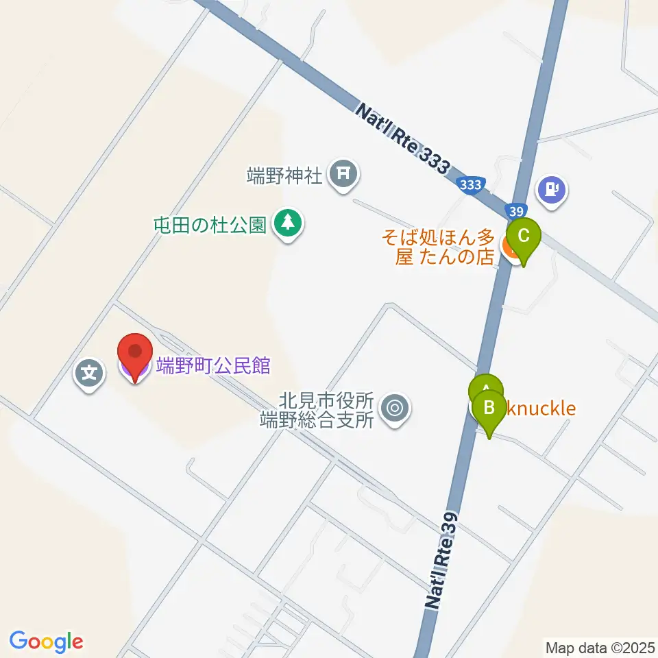端野町公民館周辺のファミレス・ファーストフード一覧地図