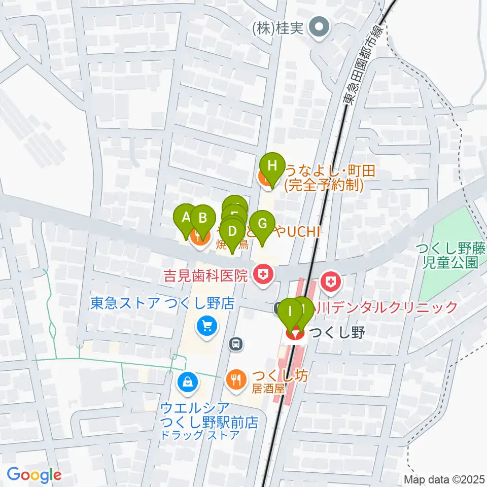 ジャズピアノレッスン@GOOD NEWS周辺のファミレス・ファーストフード一覧地図