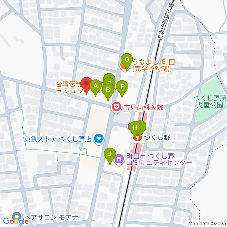 ジャズピアノレッスン@GOOD NEWS周辺のファミレス・ファーストフード一覧地図