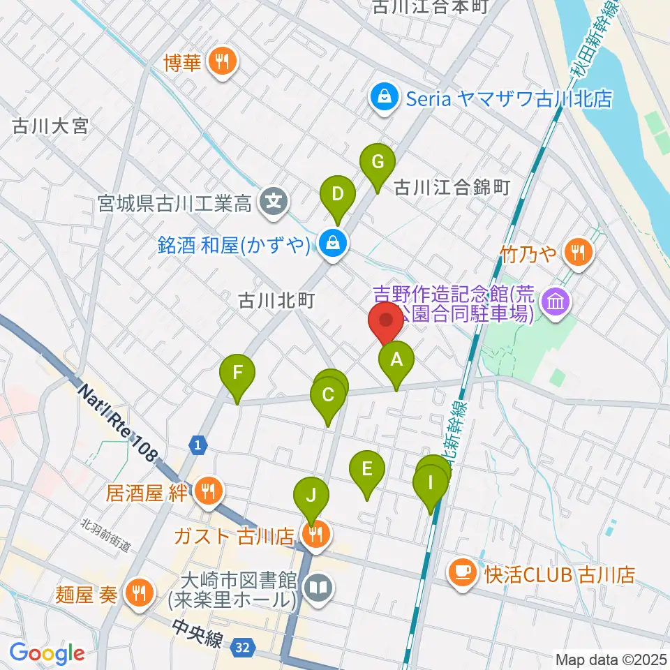 村田工務所 パタ崎さんHall おおさき周辺のファミレス・ファーストフード一覧地図