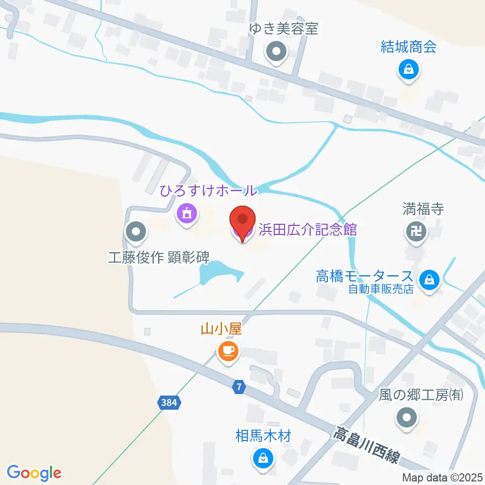 浜田広介記念館周辺のファミレス・ファーストフード一覧地図