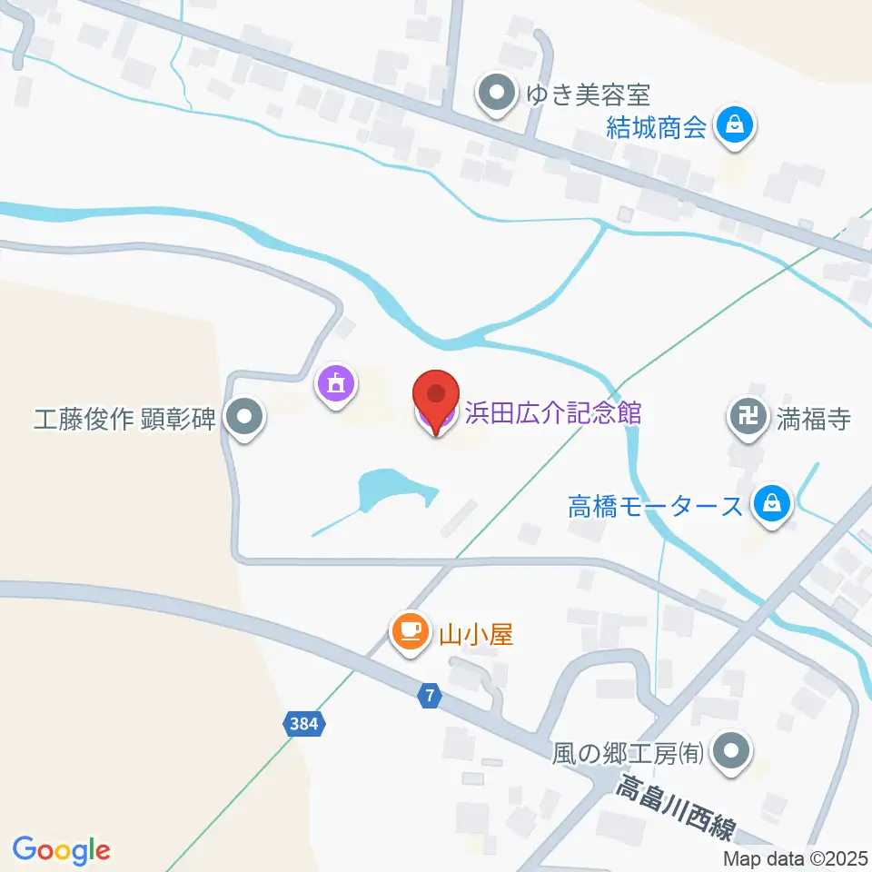 浜田広介記念館周辺のファミレス・ファーストフード一覧地図
