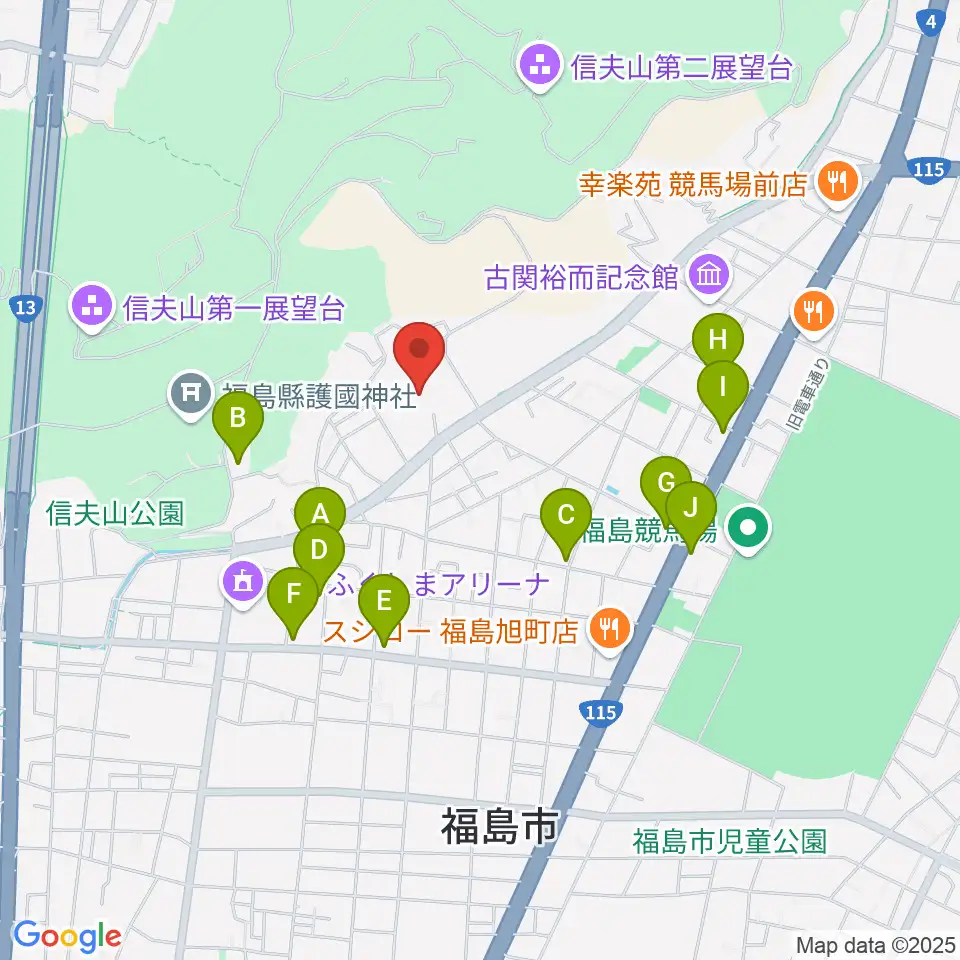 とうほう・みんなの文化センター周辺のファミレス・ファーストフード一覧地図