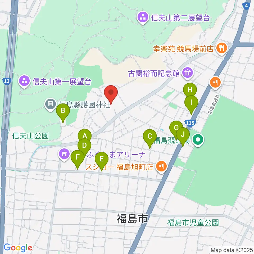 とうほう・みんなの文化センター周辺のファミレス・ファーストフード一覧地図