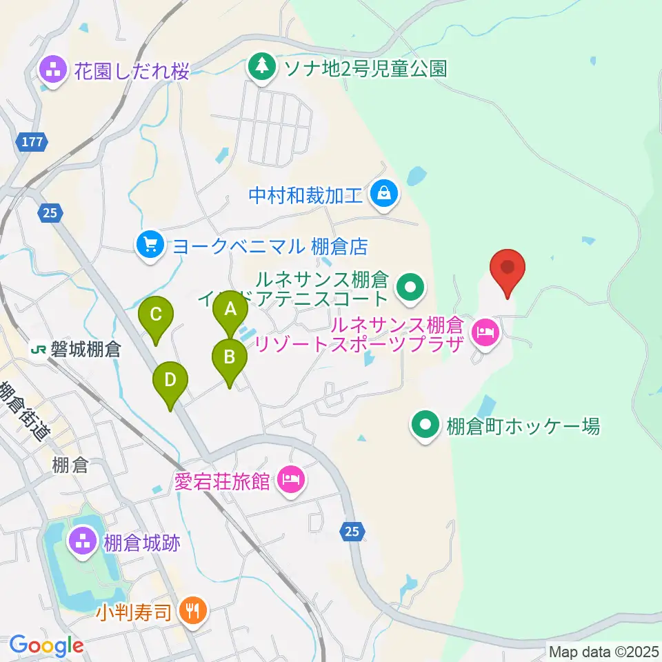 棚倉町文化センター 倉美館周辺のファミレス・ファーストフード一覧地図