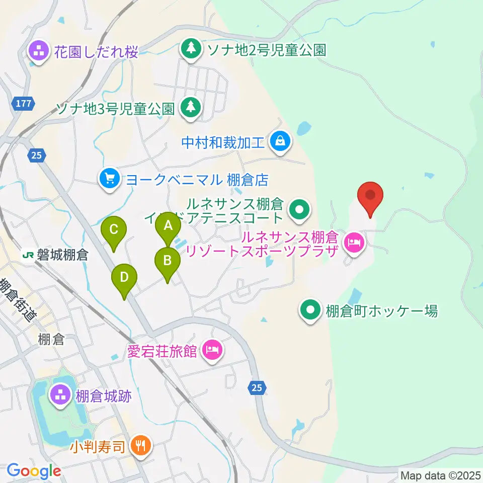 棚倉町文化センター 倉美館周辺のファミレス・ファーストフード一覧地図