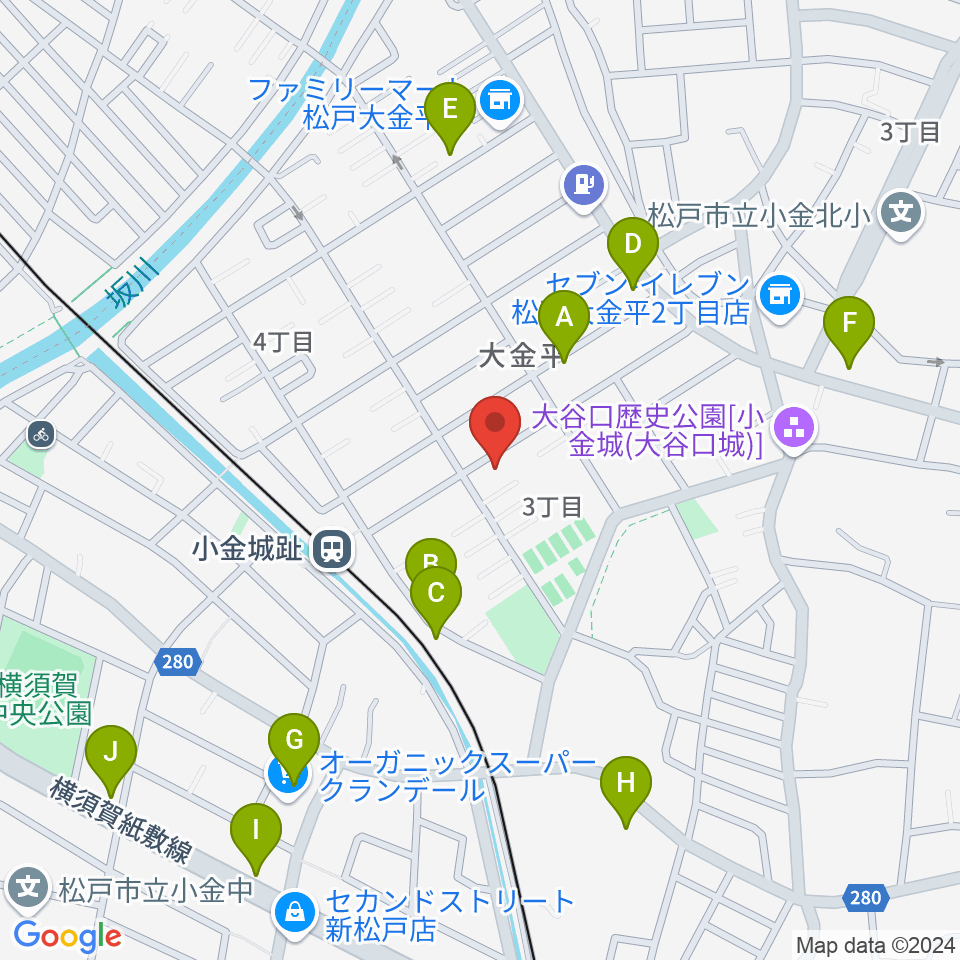 りべるて2周辺のファミレス・ファーストフード一覧地図