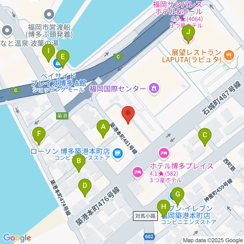FineSound 築港店周辺のファミレス・ファーストフード一覧地図