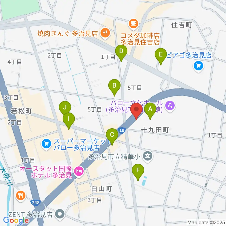 サウンドスタジオエリシアン周辺のファミレス・ファーストフード一覧地図