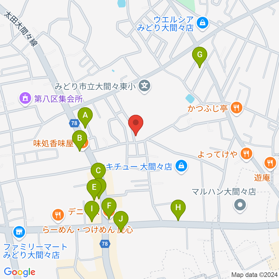 FIGARO周辺のファミレス・ファーストフード一覧地図