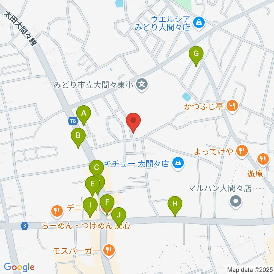FIGARO周辺のファミレス・ファーストフード一覧地図