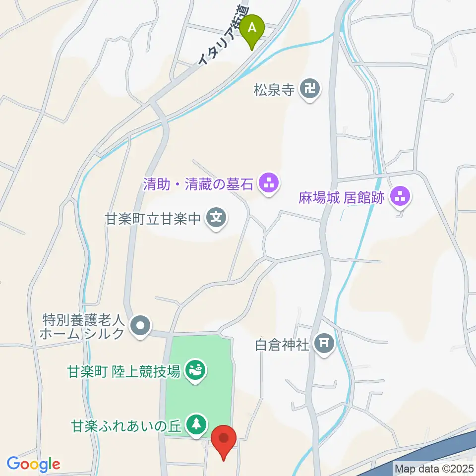 甘楽町文化会館周辺のファミレス・ファーストフード一覧地図
