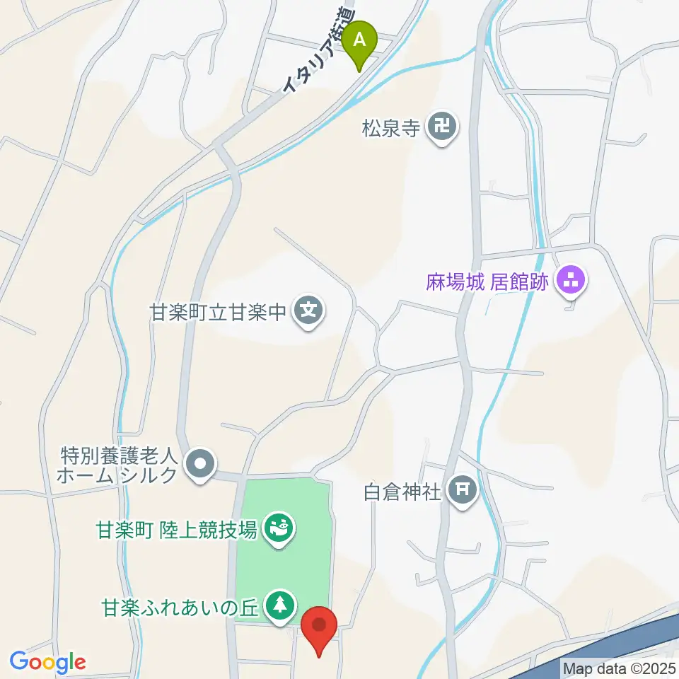 甘楽町文化会館周辺のファミレス・ファーストフード一覧地図