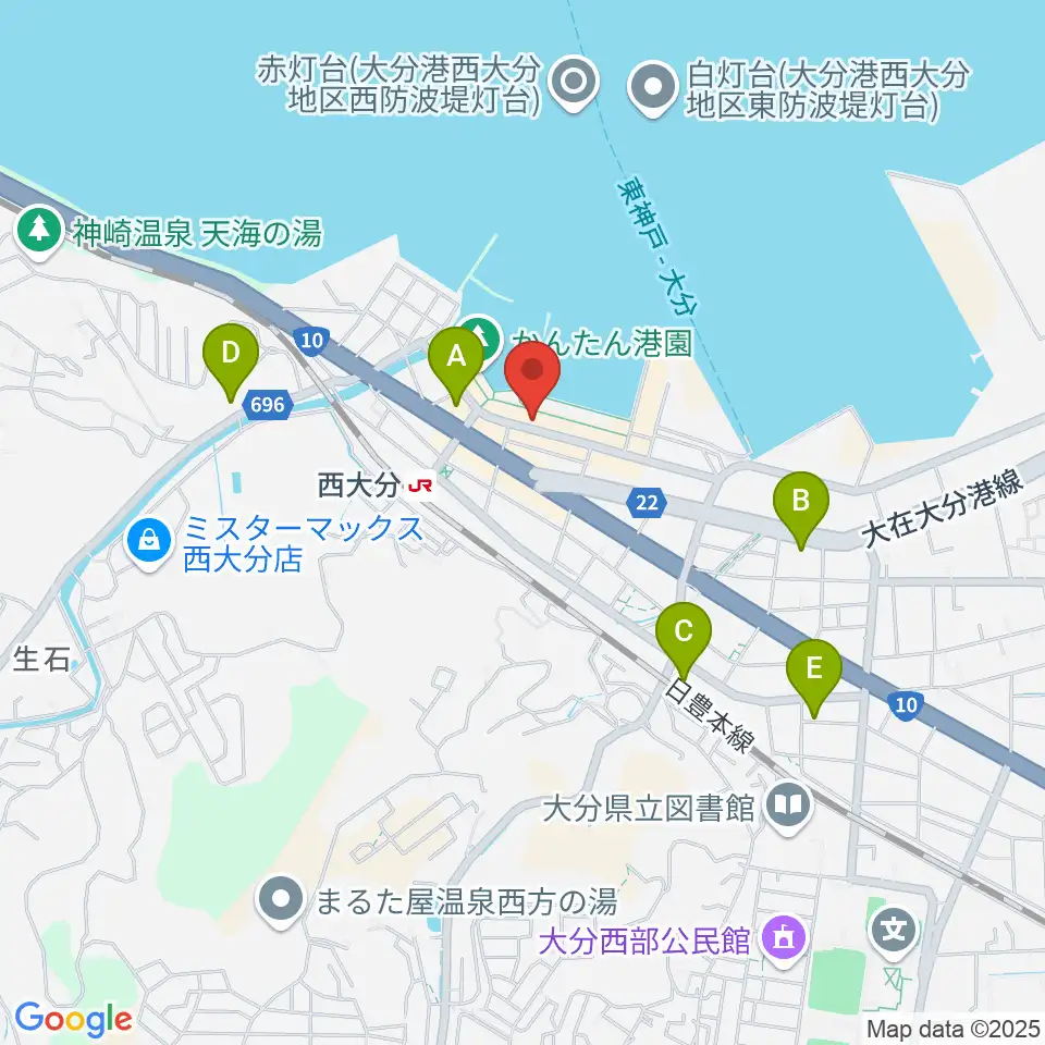大分ブリックブロック周辺のコンビニエンスストア一覧地図