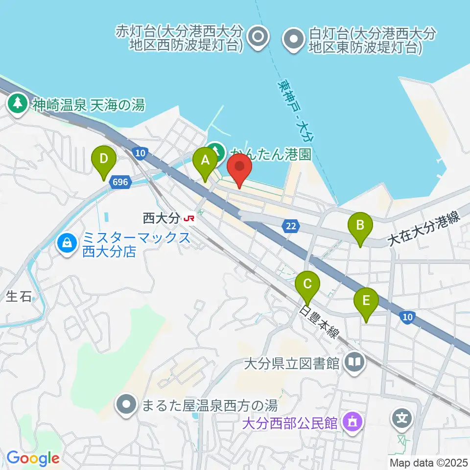大分ブリックブロック周辺のコンビニエンスストア一覧地図