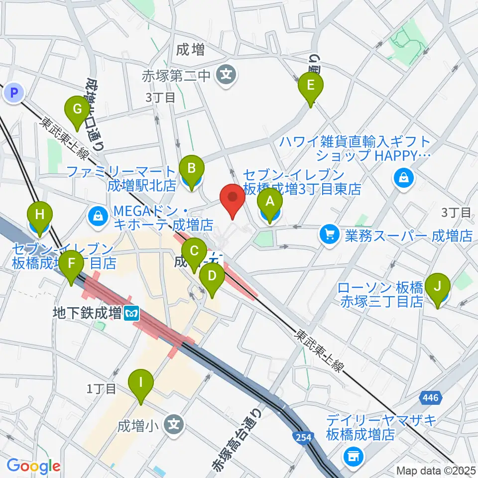 成増アクトホール周辺のコンビニエンスストア一覧地図